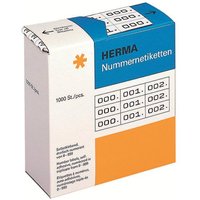 HERMA Nummernetik. 3fach selbstkl. 10x22 mm weiß/schwarz