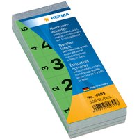 HERMA Nummernblock selbstklebend 1-500 grün 28x56 mm