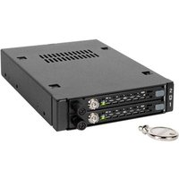 We-Ra. IcyDock 2x6,3cm SATAI-III/SAS HDD&SSD in 1x3,5" Metal