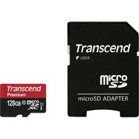 SD microSD Card 128GB Transcend SDXC UHS1 w/adapter