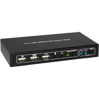 Techly KVM Switch USB, HDMI, 4K, 2 Wege