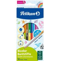 Pelikan Buntstifte Bicolor Holz BRB12LN 24F  12er Faltschac Pelikan Buntstifte Bicolor Holz BRB12LN 24F  12er Faltschac