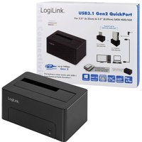 Logilink USB 3.1 Quickport für 2,5 + 3,5 SATA HDD/SSD Logilink USB 3.1 Quickport für 2,5 + 3,5 SATA HDD/SSD