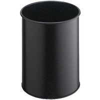 DURABLE Papierkorb Metall rund 15 Liter schwarz