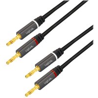 Logilink Lautsprecherkabel, 2x2.50 mm2 + Bananenstecker 3m