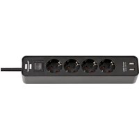 Brennenstuhl Steckdosenleiste Ecolor 4x+USB schwarz 1.5m