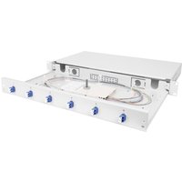 DIGITUS LWL Spleißbox 1HE bestückt 6x LC DX OS2 grau