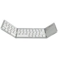 MediaRange Tastatur Wireless 63 Ta. faltbar Toch. DE silber