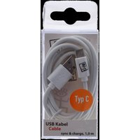 2GO USB Lade-/Datenkabel USB Type-C 3.1 100cm weiß PET-Box