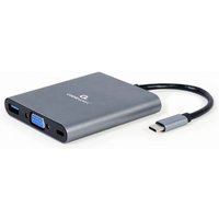 gembird USB Typ-C 6-in-1 Kombi Adapter spacegrau