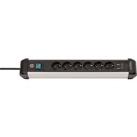 Brennenstuhl Steckdosenleiste Premium-ALU-Line 6fach 3m USB