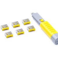 SmartKeeper Basic "USB-A Port" Blocker gelb 6 Stk.+Key