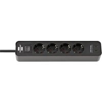 Brennenstuhl Steckdosenleiste Ecolor 4fach USB C 15.5W sw/sw