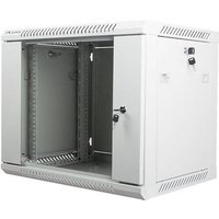 LANBERG 19" 9U 600x450 Wandgehäuse Glastür (FlatPack) grau