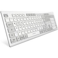 Sharkoon Bürotastatur OfficePal K30W kabellos weiß