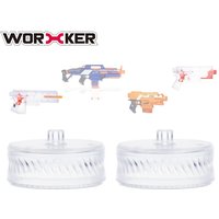 Worker PC Twill Flywheel for Nerf Stryfe/Nerf Rapidstrike CS-18/Worker Swordfish/ Worker Dominator/Worker Plain Flywheel Cage - Transparent FL-W0356
