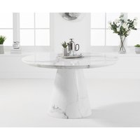 Ravello 130cm Round White Marble Dining Table