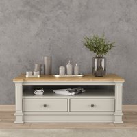 Lawson Oak and Soft White Painted Coffee Table
