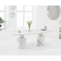 Antonio 220cm White Marble Dining Table
