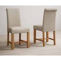 Extending York 70cm Solid Oak Dining Table with 4 Natural Braced Chairs