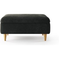Capri Anthracite Chenille Fabric Footstool