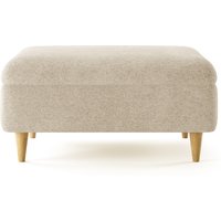 Capri Natural Boucle Fabric Footstool