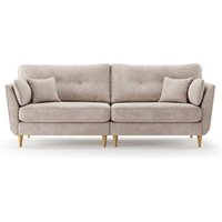 Capri Natural Chenille Fabric 4 Seater Sofa