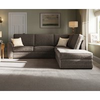 Bella Mocha Fabric Large Right Hand Facing Chaise Corner Sofa