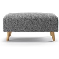 Jasper Charcoal Chenille Fabric Footstool