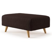 Milan Chocolate Fabric Footstool