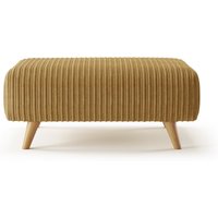 Milan Mustard Fabric Footstool