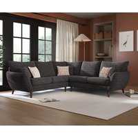 Palma Charcoal Chenille Fabric Corner Sofa