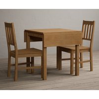 Extending York 70cm Solid Oak Dining Table with 4 Oak York Chairs