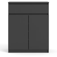 Naya Matt Black 1 Drawer 2 Door Sideboard Naya Matt Black 1 Drawer 2 Door Sideboard