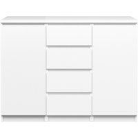 Naya White High Gloss 4 Drawer 2 Door Sideboard Naya White High Gloss 4 Drawer 2 Door Sideboard