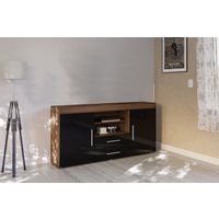 Edmund 2 Door 2 Drawer Walnut & Black Sideboard Edmund 2 Door 2 Drawer Walnut & Black Sideboard