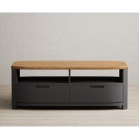 Oak Furniture Superstore, Bradwell Oak and Charcoal Grey Painted 4 Drawer Coffee Table Oak Furniture Superstore, Bradwell Oak and Charcoal Grey Painted 4 Drawer Coffee Table