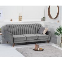 Oak Furniture Superstore, Elise Reversible Sofa Bed in Grey Velvet Oak Furniture Superstore, Elise Reversible Sofa Bed in Grey Velvet