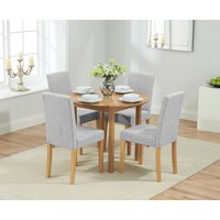 Oak Furniture Superstore, Oxford 90cm Solid Oak Extending Dining Table With 2 Black Lila Chairs Oak Furniture Superstore, Oxford 90cm Solid Oak Extending Dining Table With 2 Black Lila Chairs