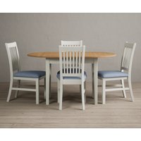 Oak Furniture Superstore, Warwick Oak and Signal White Painted Extending Dining Table With 4 Charcoal Grey Warwick Chairs Oak Furniture Superstore, Warwick Oak and Signal White Painted Extending Dining Table With 4 Charcoal Grey Warwick Chairs