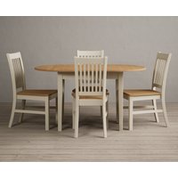 Oak Furniture Superstore, Warwick Oak and Cream Painted Extending Dining Table With 4 Charcoal Grey Warwick Chairs Oak Furniture Superstore, Warwick Oak and Cream Painted Extending Dining Table With 4 Charcoal Grey Warwick Chairs