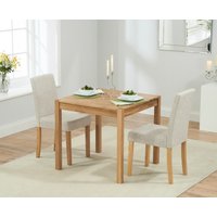 Oak Furniture Superstore, Oxford 80cm Solid Oak Dining Table With 2 Black Lila Fabric Chairs Oak Furniture Superstore, Oxford 80cm Solid Oak Dining Table With 2 Black Lila Fabric Chairs