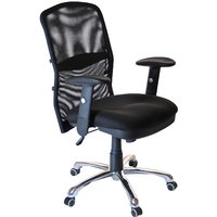 Cologne Mesh Office Chair - Black Manager Executive Chrome Adjustable