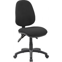 Comfort Ergo 3-Lever Operator Chairs Delivery: Assembled, Arm Style: No Arms, Base: Black, Colour: Black Fabric