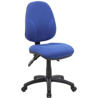Comfort Ergo 3-Lever Operator Chairs Delivery: Assembled, Arm Style: No Arms, Base: Black, Colour: Blue Fabric