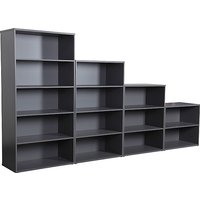 Office Bookcases - Konnexion Large Volume Bookcases 1592H with 3 Shelf in Grey - Next Day Delivery