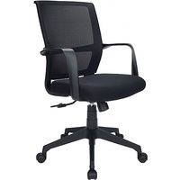 Orbit 24 Hour Mesh Chair - Black Fabric Heavy Duty 247 Office Shift Worker Office Desk Seat