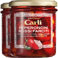 2x280g Peperoncini Rossi Farciti Sott'Olio Gourmet