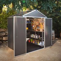 Palram - Canopia Canopia by Palram Rubicon Shed 6X5 Dark Grey, Grey