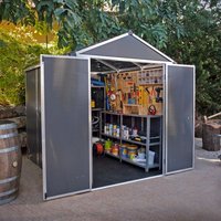 Palram - Canopia Canopia by Palram Rubicon Shed 6X8 Dark Grey, Grey